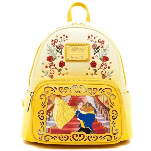 Loungefly Disney Beauty and the Beast Backpack - Yellow and Brown Loungefly Disney Beauty and the Beast Belle Cosplay Mini  main image 4